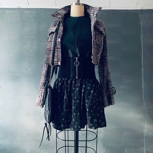 Plaid cropped jacket